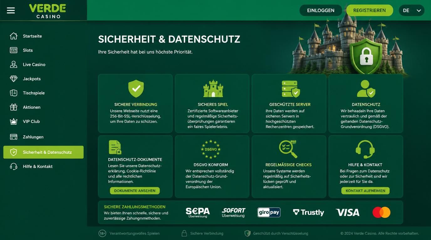 Datenschutz und sichere Datenübertragung bei der Registrierung.
